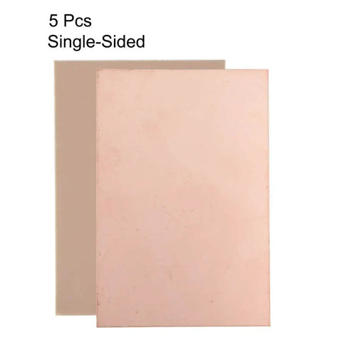 Single-Sided Copper Clad FR4 PCB Board 150x100mm 1.2mm Thick for DIY Prototyping Kit 5 Pack shown in overlapping view.