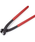 9 Inch Ear Clamp Pliers Carbon Steel Pincer Tool with red rubber handles for heavy duty metalworking projects