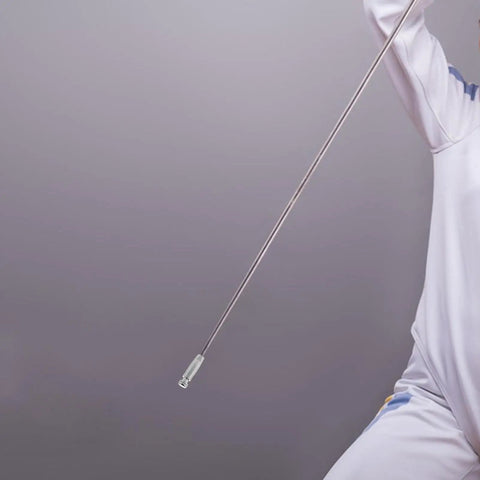 Fencer using Fencing Replacement Tip Stainless Steel For Precision Practice, Durable Spare Part For Pro Grade Performance And Accuracy In Foil