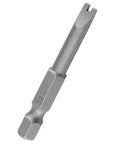 Heavy Duty 1/4 Inch Hex Shank Spanner Screwdriver Bits With Magnetic U Socket Heads U4 U5 U6 U7 U8 Slick Fit For Power Drives Built Tough showing U4 bit side view.