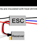 Wiring diagram for 30A RC ESC For Brushless Motors, 2 To 4S LiPo, Built In 3A UBEC, XT60 Lead, 3.5mm Bullet Plugs