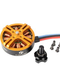 D4215 Brushless Motor 650KV for 3-6S RC Multirotor FPV showing CNC-machined rotor and 3.5mm banana plug connectors with screws