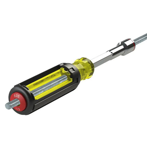 Go-To Heavy-Duty Nut Driver With Hollow Shaft For Long Bolts, Nine Sixteenth Inch Tip, 4 Inch Shaft, Magnetic Nut Retention