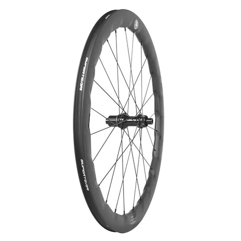 Side view of Carbon Road Disc Brake Wheelset 700c Tubeless Ready 50C 25mm U Shape Center Lock For Lightweight Speed And Bombproof Braking
