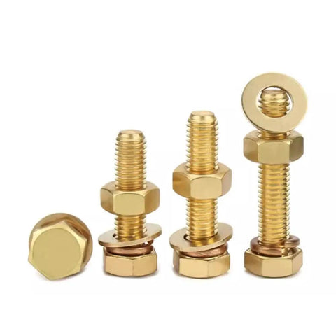 Built Tough Brass Hex Bolt And Hex Nut Assortment Set With Flat And Spring Washers M3 To M16 Metric Fastener Kit Straight Shooter Hardware Gonna Fix Your Rig Today