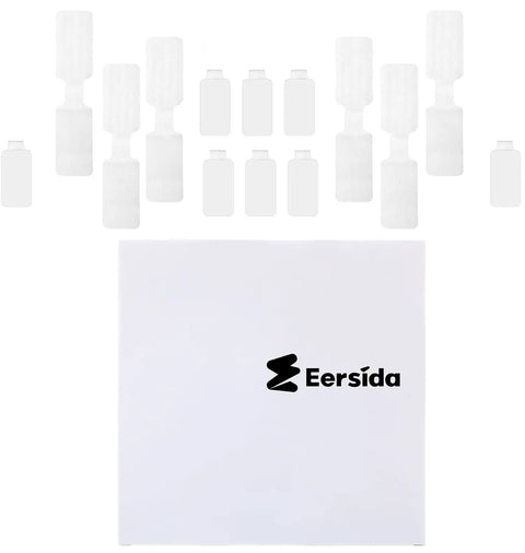 60 Pieces Self Adhesive Cable Labels For Wires And Cords, Nylon Writable Tags in white, shown with packaging, 3.54 x 0.79 inch.