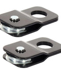 Heavy Duty High Strength Steel 8000 Lb Snatch Block Pulley For 4X4 Off Road Winch Setup, black finish with metal wheel.