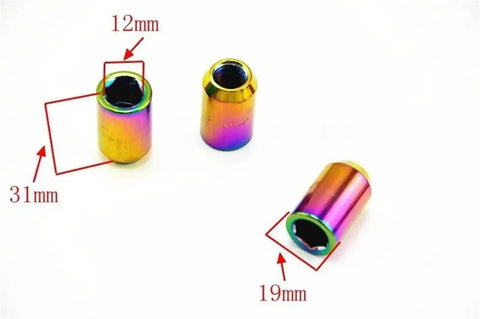 Heavy Duty Hub Lock Bolt Screw Nut M12x1.25 Wheel Lug Nuts Kit Alloy Iridium 20 Pcs For Rock Hard Driving And Smooth Rides, 12x31mm