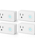 Heavy Duty WiFi Smart Plug Outlet With Timer No Hub Needed White 4 Pack Works With Alexa And Google Assistant 2.4 GHz Network Only