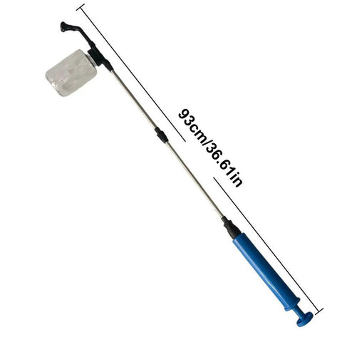 Extendable Pollen Duster For Fruit Trees With 93cm Rod Diatomaceous Earth Atomizer For Easy And Quick Uniform Powder Application Pro Grade Wind Resistant Nozzle For Precise Pollination In Landscaping And Crop Maintenance, showing 93cm rod and nozzle.