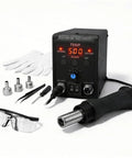Dope Pro Grade 700W Hot Air Rework Station With Digital Temperature Control shown with accessories