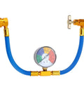 DIY Car AC Recharge Kit With Gauge And 1/2 Inch Self Sealing Valve Can, R134A Refrigerant Hose And Recharge Hose Assembly