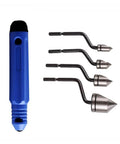 Minhe NB1000 Deburring Handle with blue handle and interchangeable BC6301 BC8301 BC1041 BC1651 chamfer cutter heads.