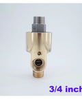 Brass Rotary Joint Swivel Connector Three Quarter Inch To One Quarter Inch Threaded Water Fitting Two Way Left Right Hand Pro Grade Heavy Duty Piping and Hydraulic System Connector For Oil Or Water Lines 50 To 120C, 3/4 inch view