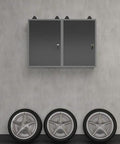 Wall Mounted Metal Storage Cabinet Lockable For Garage, Two Removable Shelves, Keeps Small Items And Medicine Bottles Safe