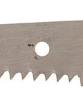 IRWIN drywall jab saw, side view, red handle and serrated steel blade