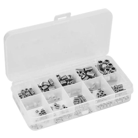 245 Piece Stainless Steel Hex Head Screws Set For Handyman DIY Projects Durable Fasteners Kit With Various Sizes And Easy Install Rust Resistant Screws For Cabinets Furniture Or General Repairs in storage case