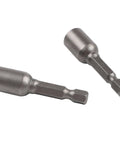Fabulett Metric Nut Socket Set With 1/4 Inch Hex Shank Adapter For Impact Rated Drills And Screwdrivers Featuring Quick Release Chrome Vanadium Steel Drivers In 5 Pc Variety Including 8 Mm Head Size, two sockets