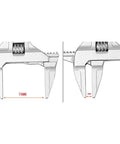 Lightweight Aluminum Alloy 8 Inch Adjustable Wrench With Wide Jaw For Plumbing, showing 70mm opening with turbine slider