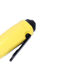 Close-up view of Compact Mini Air Angle Die Grinder 22000 RPM Pneumatic Power Tool with yellow body and black accents.
