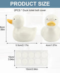 Upgrade Your Lavatory Style With These Dope Duck Toilet Bolt Covers And Slick Ceramic Screw Caps That Hit Different For Instant Bathroom Vibe Quick Install Two Pack For A Crisp Clean Finish, 2PCS Duck toilet bolt cover with dimensions.