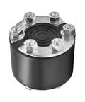 Heavy Duty 80Mm Wire Conduit Grommet With An Adjustable Onion Layer Design For Lock Tight Sealing, black rubber and metal design.