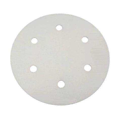 Heavy Duty 9 Inch Sandpaper With 6 Holes Premium Hook and Loop Discs For Electric Polisher Dust Extraction, close-up view.