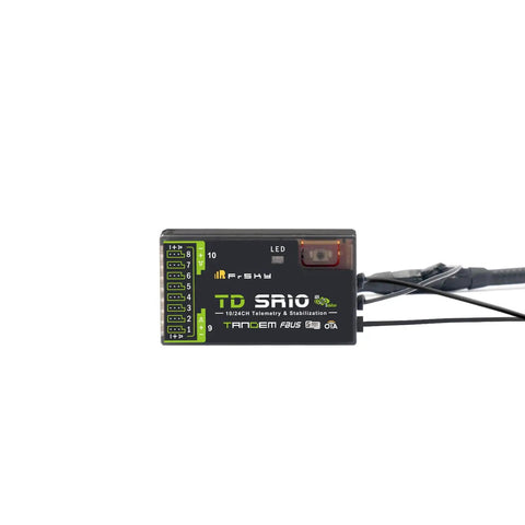 Tandem Dual Band Receiver SR10 Simultaneous 2.4GHz And 900MHz for long range control with lightning fast latency, black box
