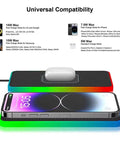 Rgb Wireless Car Charger To Ditch Cable Chaos Charges Phone And Earbuds On One Pad With Rock Solid Grip Rubber Mat Secure Fit Chevy Volt Bolt Euv Blazer Dash Holder Keeps Your Ride Fresh Daily with smartphone and earbuds charging.