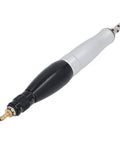 Heavy Duty Pneumatic Pencil Die Grinder Built To Handle Heavy Lifting Jobs With Rock Solid Aluminum Construction For Smooth Precision Grinding And Polishing At 8000 Rpm Perfect For Pro Shops, showing a close-up of the grinder's ergonomic design.