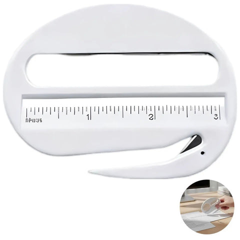 3 In 1 Letter Opener Tool Set With Magnifying Glass And Ruler White Two Pack Compact Mail Slitter for home and office use