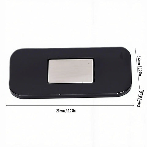 Magnetic Cabinet Door Catch Set 20 Piece Adhesive Back Magnetic Latch with stainless steel, dimensions shown