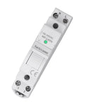 Hassle Free Smart Energy Meter With Instant WiFi App Control For Real Time Power Usage Tracking And Pool Pump Monitoring On Standard AC Outlet Wiring, compact device with connections.
