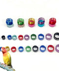 Flat Aluminum Pigeon Ring Set No Fuss For Bird Leg Bands With Random Mixed Colors And Clear Laser Etched ID Numbers 200 Count Pigeon Foot Bands 4.7mm