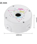 Universal Plastic Junction Box For Bullet And Dome IP Security Camera Mounts, White, Four Pack, Easy Install, Weather Resistant