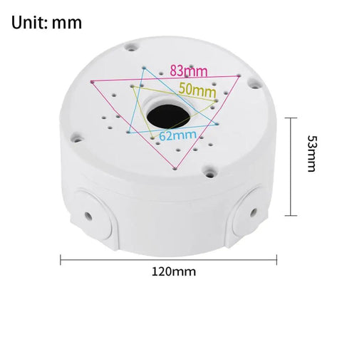 Universal Plastic Junction Box For Bullet And Dome IP Security Camera Mounts, White, Four Pack, Easy Install, Weather Resistant