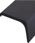 Close-up view of 9 Foot Black Rubber Garage Door Bottom Seal for weatherproofing, showing durable rubber material and design.