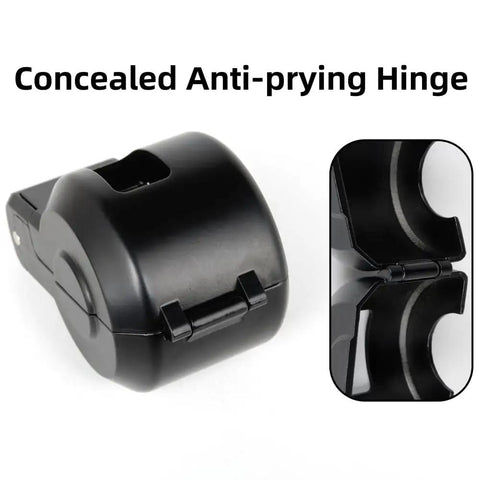Black Door Lever Lockout Device With Code Lock No Key Needed Privacy For Bedroom From Outside Only Fits Long Connecting Shaft 1.1 To 1.26 Inches
