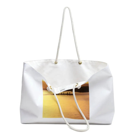 Outrigger Canoe Sunset Molokai Hawaii Inspired Weekender Bag With Oversized 24 X 13 Inch Dimensions And 5.51 Inch Depth
