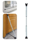 Two In One Door Security Bar And Sliding Patio Door Stopper Jammer For Child Proofing, Adjustable Heavy Duty Iron Construction