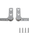 2 Nm Torque Shaft Hinge Set For Furniture, Damping Friction Hinges With 0.68 Inch Shaft, Stainless Steel, Includes Screws, Front View