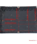 Kickass Abs Black Electrical Junction Box IP65 Waterproof Outdoor Enclosure For DIY Projects With Cable Glands, dimensions shown.