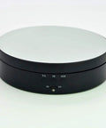 KobeIeen Electric Jewelry Turntable Display With 3 Speed Settings, Battery Powered Rotating Stand, sleek mirror finish.