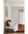 One Light Clear Glass Globe Pendant Light In Matte Black Modern Pendant Fixture For Bedroom With Clean Lines