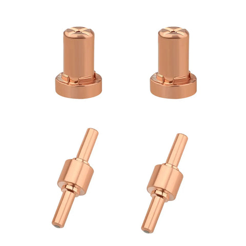Copper nozzles and electrodes from Extended Tip Plasma Cutter Consumables Kit For PT31 JG-40 LG40 Torch Fits RBC 4000 4500 5000D