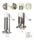 Set Of 4 Stainless Steel Sausage Stuffer Tubes With 15mm 19mm 22mm 28mm Nozzles for manual or electric meat grinders