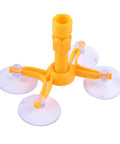 Yellow suction-cup tool part of Windshield Repair Kit For Car Glass Scratches And Cracks Quick Fix Tool For Spiderweb And Star Damage