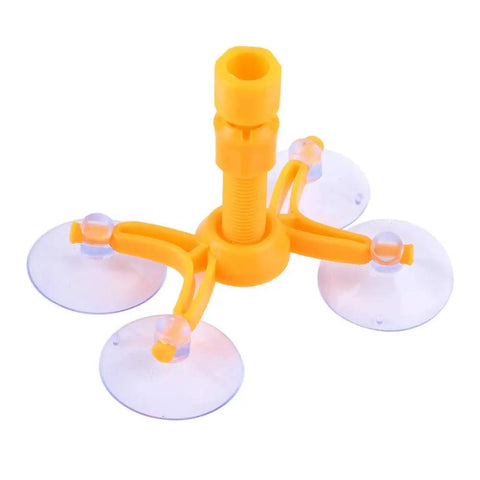 Yellow suction-cup tool part of Windshield Repair Kit For Car Glass Scratches And Cracks Quick Fix Tool For Spiderweb And Star Damage