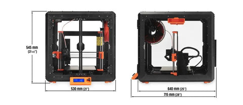 Beefed Up Modular Enclosure For MK4 And MK3 3D Printers with high temperature printing capability, dimensions 530x545x715 mm