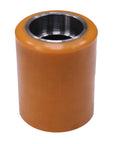 Poly Load Wheel Assembly 813014 Replacement For Crown Electric Pallet Jack WP 2300 WP 3000, heavy-duty poly wheel, front view